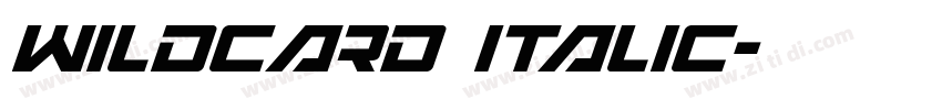 Wildcard Italic字体转换